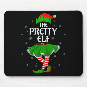 Pretty Elf Christmas Family Girls Women Elf Squad  Mouse Pad