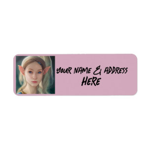 PRETTY ELF GIRL RETURN ADDRESS LABELS