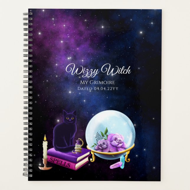 Pretty Esoteric Witches Grimoire Witchcraft Planner (Front)