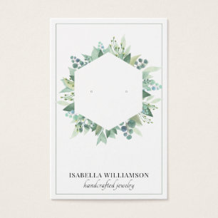 Pretty Eucalyptus Greenery Earring Display Cards