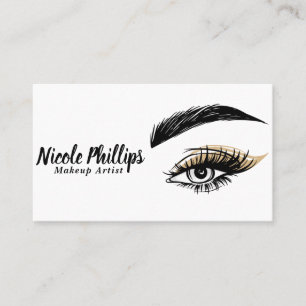 Pretty Eyes Beauty Salon Makeup Eyelashes Lashes Business Card