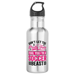 Pretty Face Soccer Beast Vintage Shirt Design_1 532 Ml Water Bottle