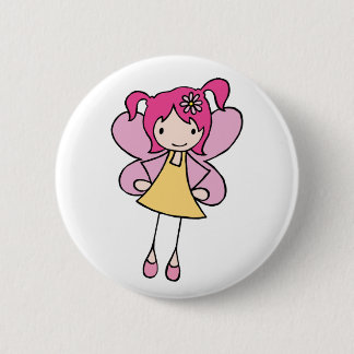 Pretty Fairy 6 Cm Round Badge