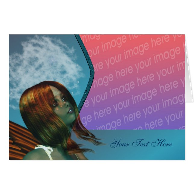 Pretty Fairy Fantasy Photo Card (Front Horizontal)