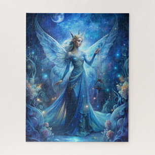 Pretty Fairy in Blue Jigsaw Puzzle
