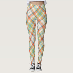 Pretty Fall Plaid Design Leggings