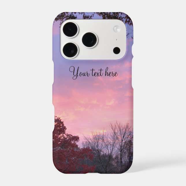 Pretty Fall Sunset Over Trees (Back)
