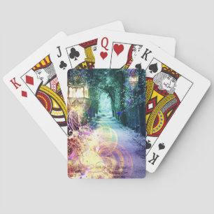 Pretty Fantasy Lantern Path Playing Cards