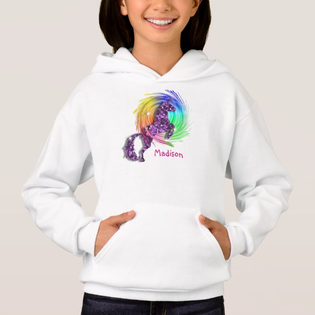 Pretty Fantasy Rainbow Unicorn Personalised (Front)