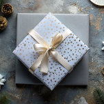 Pretty Faux Gold & Blue Spot Pattern  Wrapping Paper Sheet<br><div class="desc">Modern and elegantly feminine faux gold irregular dot pattern on a pale background,  this design is perfect for any occasion. Ideal for weddings,  bridal showers,  anniversaries,  and birthdays,  it adds an elegant touch to your celebrations.</div>