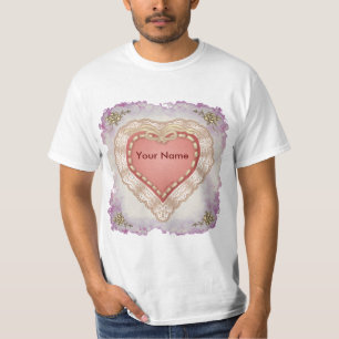 Pretty faux Lacy Heart t-shirts