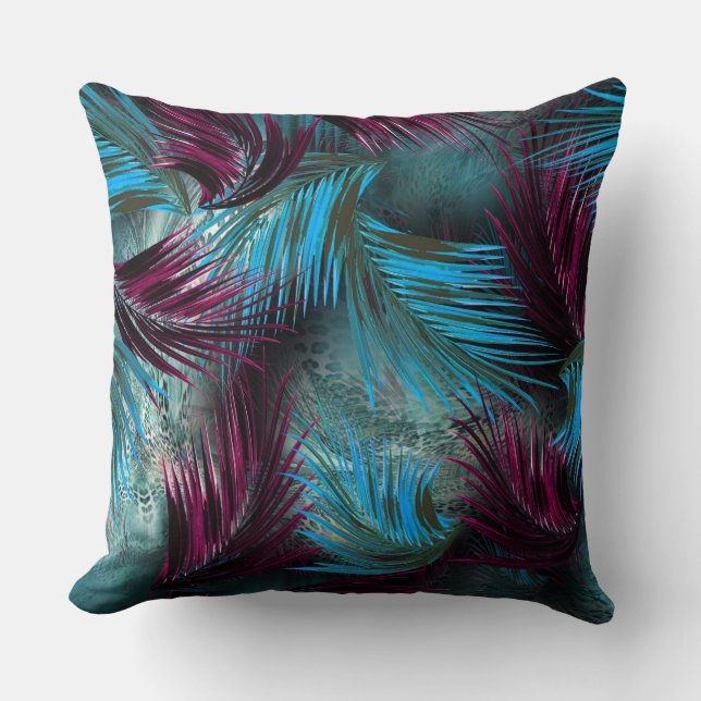 Pretty Feather Mutli-Colour Pillow (Front)