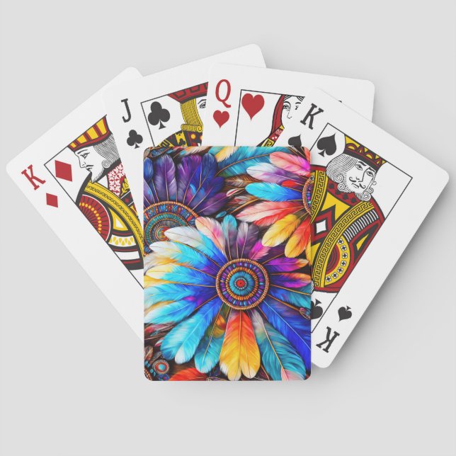 Pretty Feathers Playing Cards (Back)