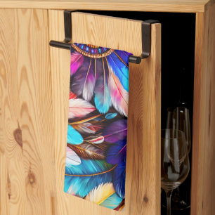 Pretty Feathers Tea Towel