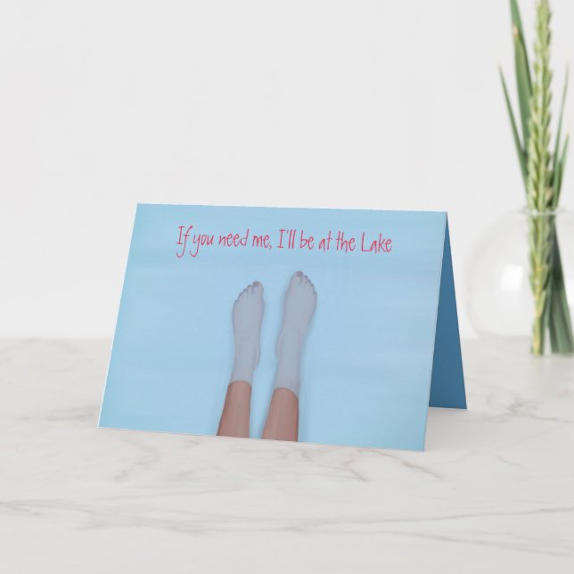 pretty feet soaking in the cool water card (Front)