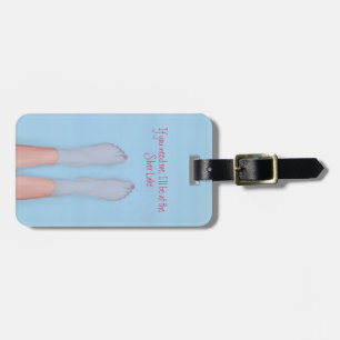 pretty feet soaking in the cool water luggage t tag