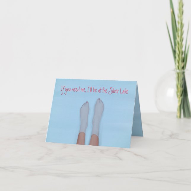pretty feet soaking in the cool water   note card (Front)