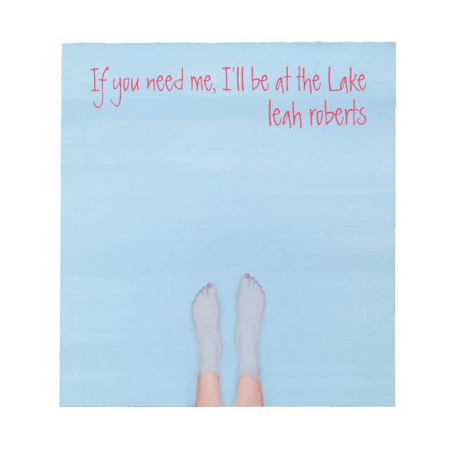 pretty feet soaking in the cool water notepad (Front)