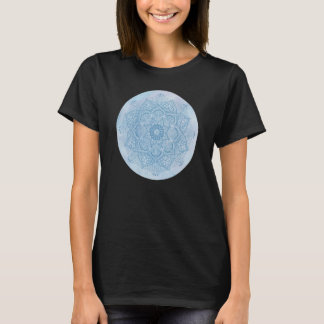 Pretty Feminine Girly Blue Flower Zen Boho Lotus M T-Shirt