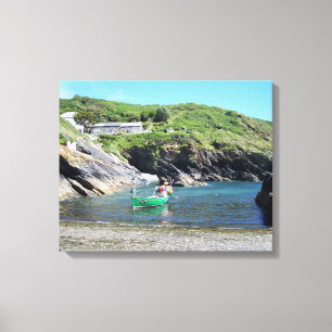 Pretty Fishing Cove Portloe Cornwall England Canvas Print