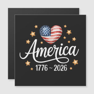 Pretty Flag Heart 1776-2026 July 4th 250th
