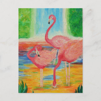 Pretty Flamingos Postcard