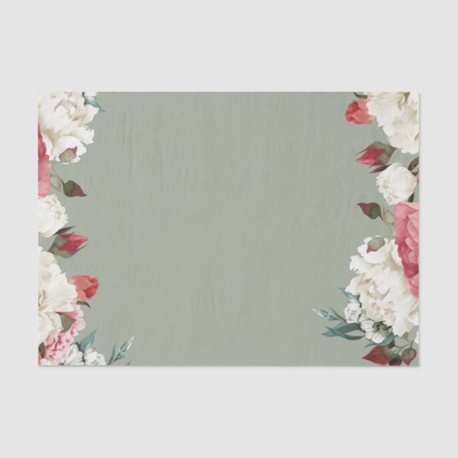 pretty floral 10lb Tissue Wrapping Paper (Front)