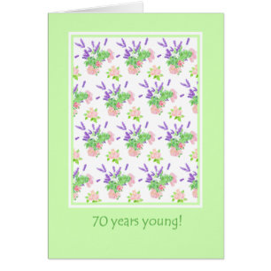 Pretty Floral 70th Birthday Greeting