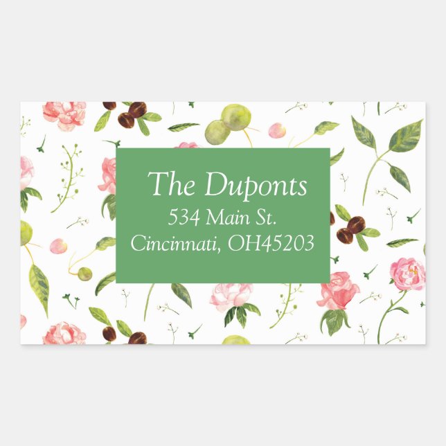 Pretty Floral Address Labels (Front)