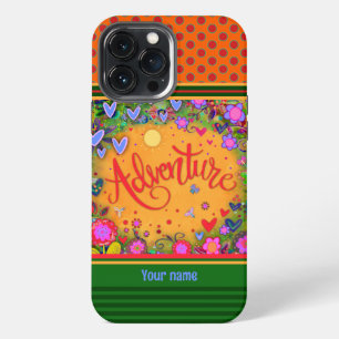 Pretty Floral Adventure Inspirivity Name Heart iPhone 13 Pro Max Case