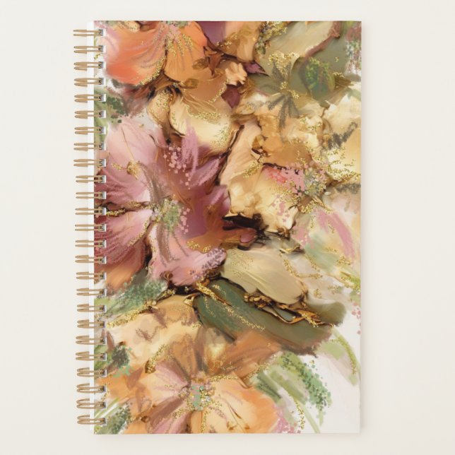 Pretty floral art by Holly wellner Planner (Front)