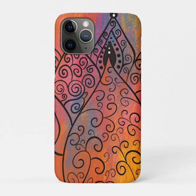 Pretty Floral Art Case-Mate iPhone Case (Back)