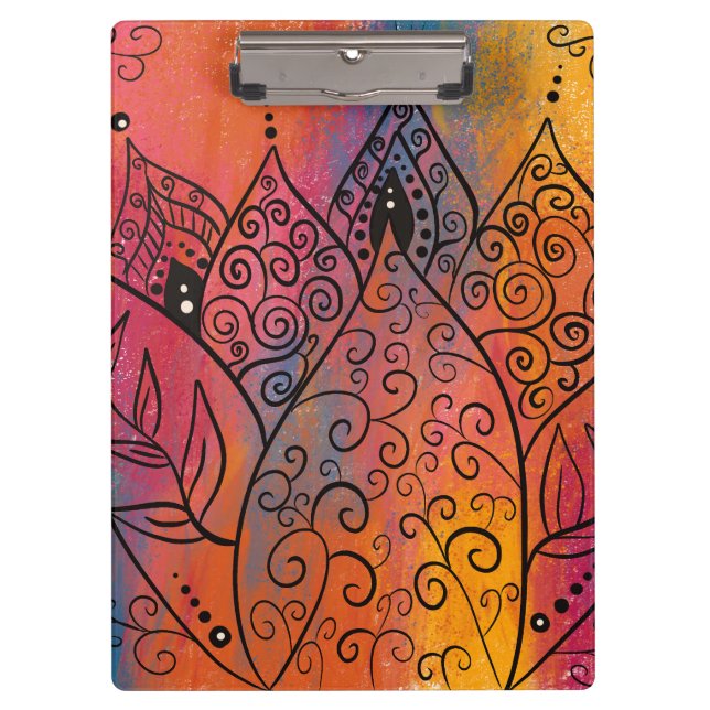 Pretty Floral Art Clipboard (Front)