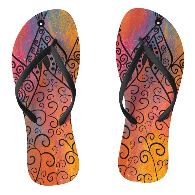 Pretty Floral Art Jandals (Footbed)