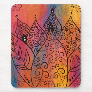 Pretty Floral Art Mouse Pad