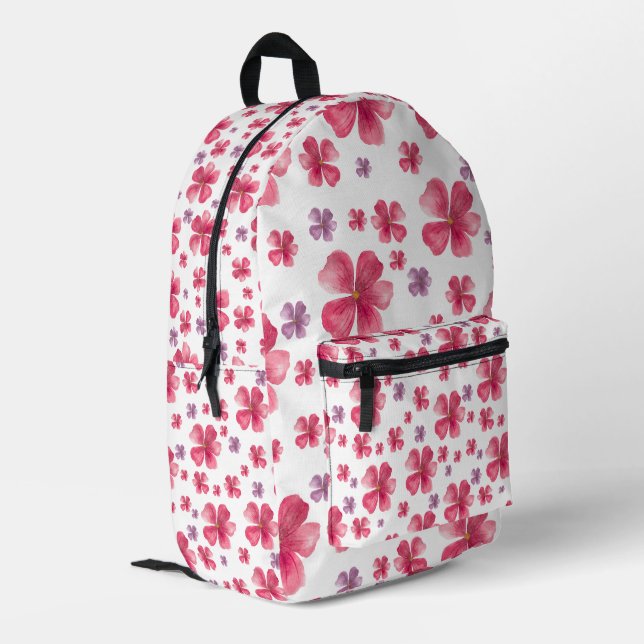 Pretty Floral Backpack (Back Corner Left)