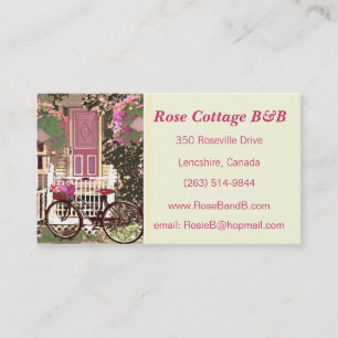 Pretty Floral  Bed & Breakfast / Cottage Rental Business Card