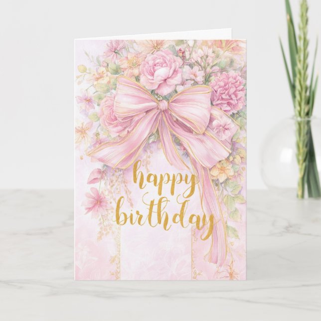 Pretty Floral Birthday Card (Front)