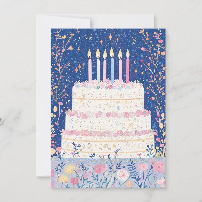Pretty Floral Birthday Card (Front)