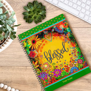 Pretty Floral Blessed Cheerful Inspirivity Planner