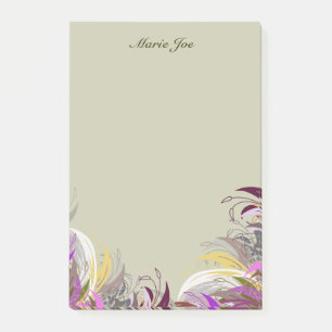 Pretty Floral Boarder Prints Personalised Post-it Notes