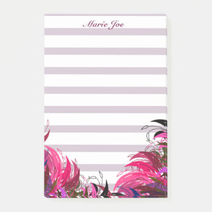 Pretty Floral Boarder Prints Personalised Post-it Notes