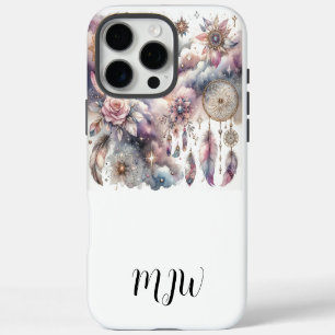 Pretty Floral Boho Feather iPhone / iPad case