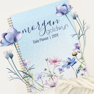 Pretty Floral Border Name Personalised Day Planner