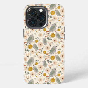 Pretty Floral Botanical Bird Cute Pattern iPhone 13 Pro Case