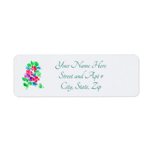 Pretty Floral Bouquet Return Address Label