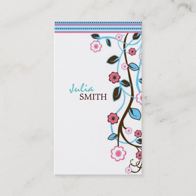 Pretty Floral Business Cards (Front)