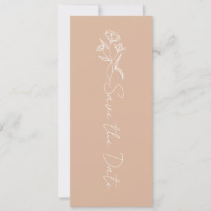 Pretty Floral Calligraphy Blush Pink Save the Date Invitation