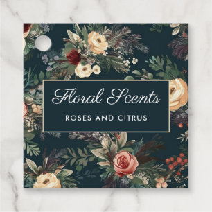 Pretty Floral Candle Hang Tag with Logo