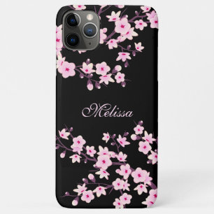 Pretty Floral Cherry Blossoms Monogram Case-Mate iPhone Case